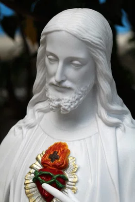 Imagem do Sagrado Coração de Jesus de Mármore - 103 cm