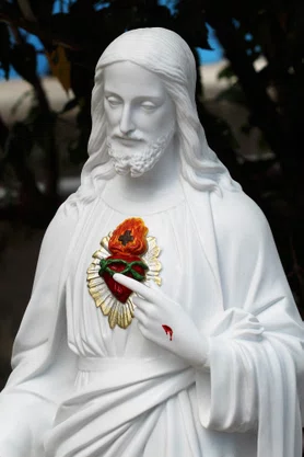 Imagem do Sagrado Coração de Jesus de Mármore - 103 cm