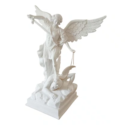 Imagem de Arcanjo São Miguel de Mármore - 115 cm