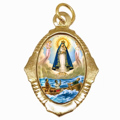 100 Unidades - Medalha Chapa Nossa Senhora dos Navegante