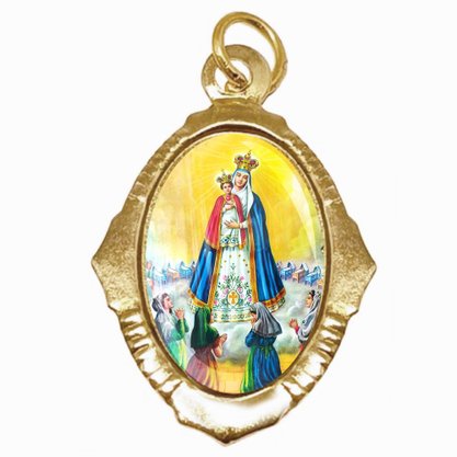 Medalha Chapa Resinada de Nossa Senhora do Bom Parto - Contem 100 Unidades