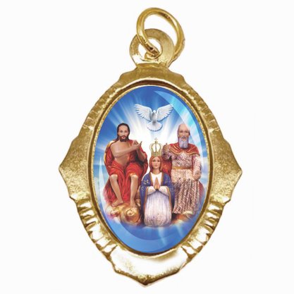 Medalha Chapa Resinada Divino Pai Eterno - Contém 100 Unidades