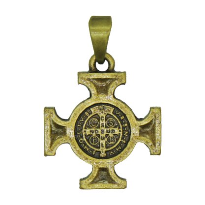 Medalha Cruz Bizantina Ouro Velho Mini