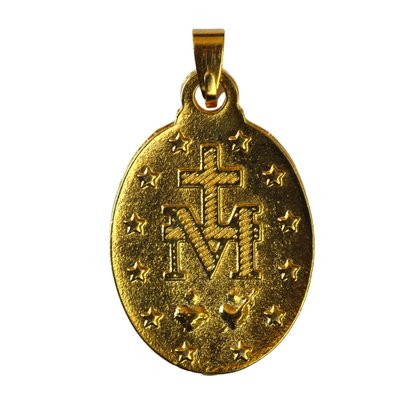 Medalha de Nossa Senhora Das Graças Dourada e Resinada P