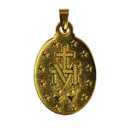 Medalha de Nossa Senhora Das Graças Dourada e Resinada P