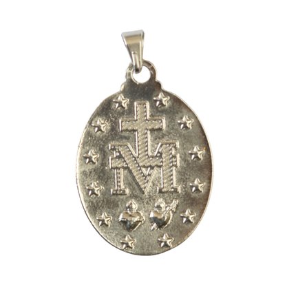 Medalha de Nossa Senhora Das Graças Resina Níquel G - 4 Cm