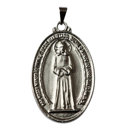 Medalha de Nossa Senhora das Lágrimas e Jesus Manietado Níquel G