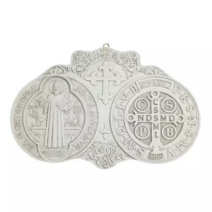 Medalha de São Bento de Mármore - 25 cm x 39 cm