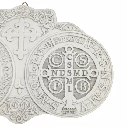 Medalha de São Bento de Mármore - 25 cm x 39 cm