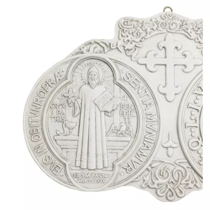 Medalha de São Bento de Mármore - 25 cm x 39 cm