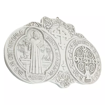 Medalha de São Bento de Mármore - 25 cm x 39 cm