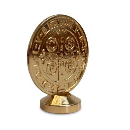 Medalha de São Bento para Carro Dourada