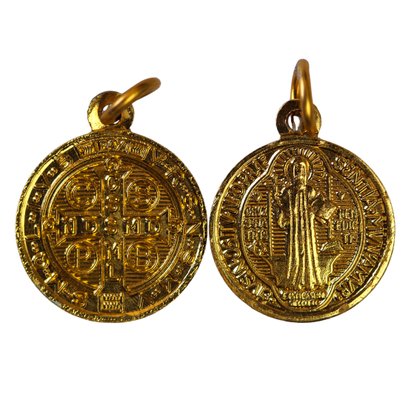 Medalha Dourada de São Bento - 20 Unidades - 1,8 cm