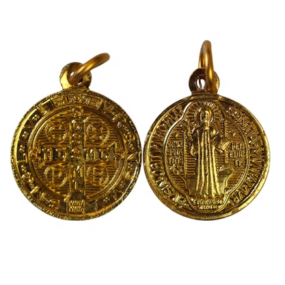 Medalha Dourada de São Bento - 20 Unidades - 1,8 cm