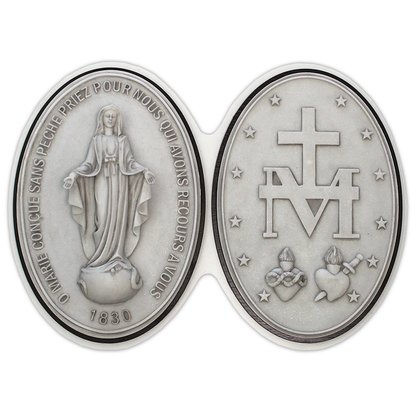 Medalha Milagrosa de Parede em Mármore - 32 cm x 45 cm
