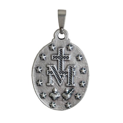 Medalha de Nossa Senhora das Graças Prata Velha G