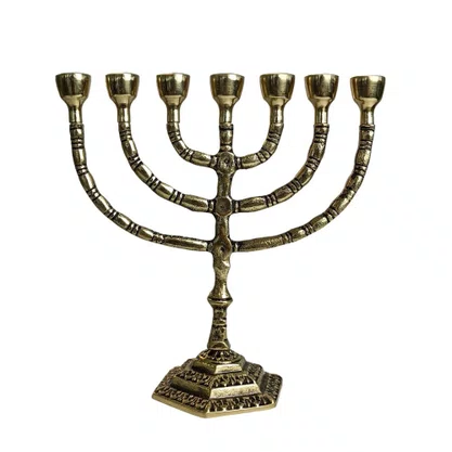 Menorah Bronze 27 Cm X 28 Cm
