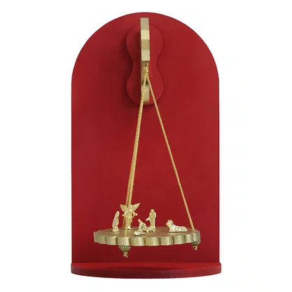 Natal Pendulo Vermelho Mesa Presépio de Metal