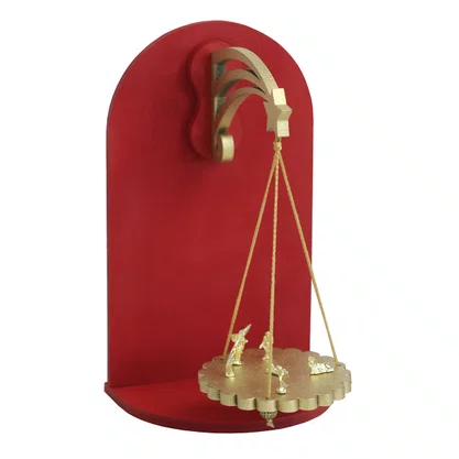 Natal Pendulo Vermelho Mesa Presépio de Metal