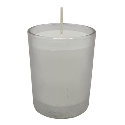 Natal Estrela Vela Vidro Prata 12 cm x 12 cm