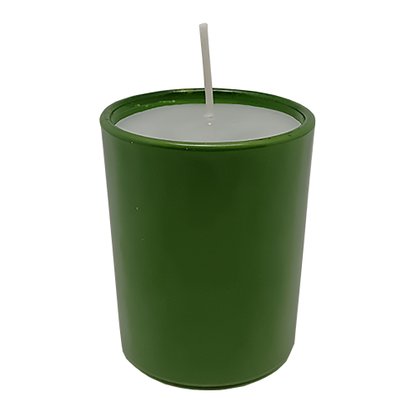 Natal Estrela Vela Vidro Verde 12 cm x 12 cm