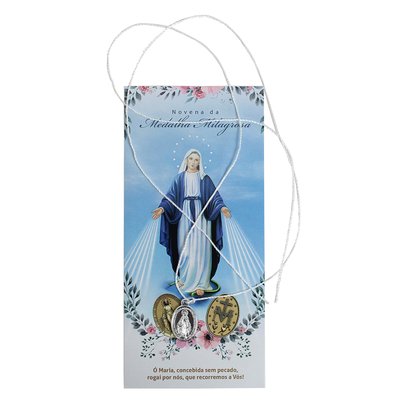 Novena Medalha Milagrosa Alumínio Prateado