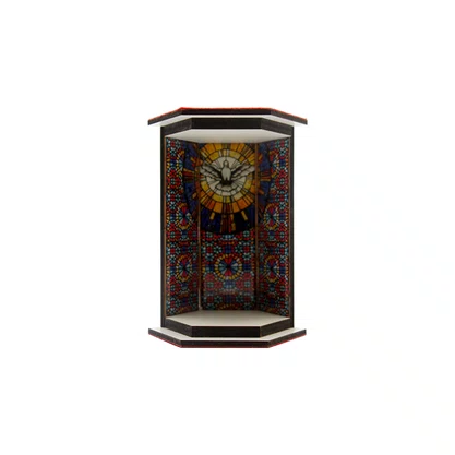 Oratório em MDF Fundo Divino Espirito Santo 12cm