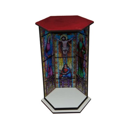 Oratório em MDF Fundo Ressurreição 19cm