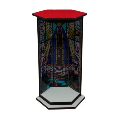 Oratório em MDF Vitral Nossa Senhora Aparecida 16cm