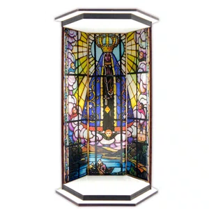 Oratório em MDF Vitral Nossa Senhora Aparecida 16cm
