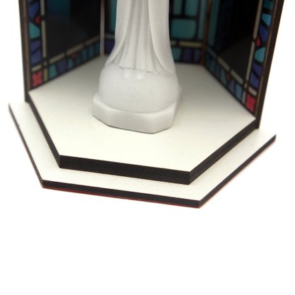 Oratório em MDF Fundo Divino Espirito Santo 12cm