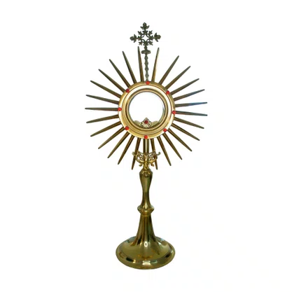 Ostensório Dourado Coroa de Pedras