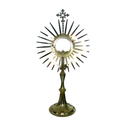 Ostensório Dourado Coroa de Pedras