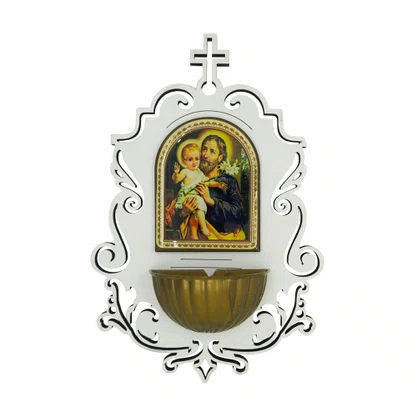 Pia Água Benta São José em MDF 3mm Branco 19cm