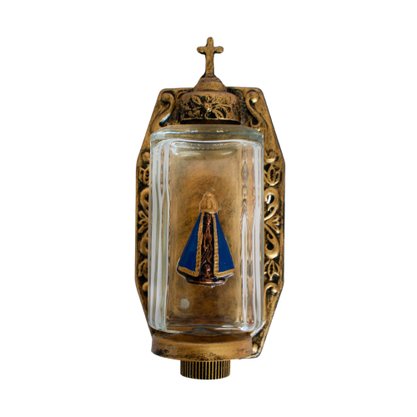 Pia Metal Nossa Senhora Aparecida Ouro Velho - 15 Cm