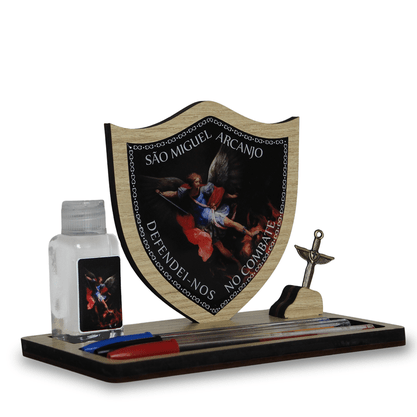 Porta Caneta Mesa Escudo de São Miguel Arcanjo - 17cm X 12cm