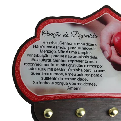 Porta Chaves Dízimo MDF Nuvem - 16,5 cm