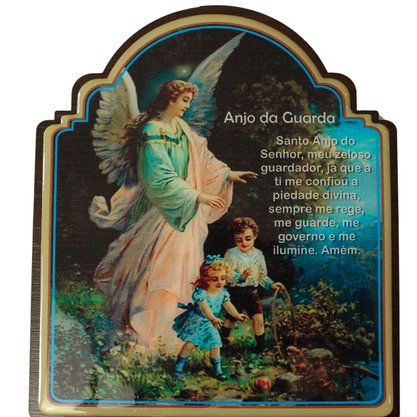 Porta Chaves Anjo da Guarda Modelo Provençal em MDF Resinado 21 cm