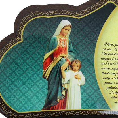 Porta Chaves Maria Passa na Frente em MDF Resinado 16 cm