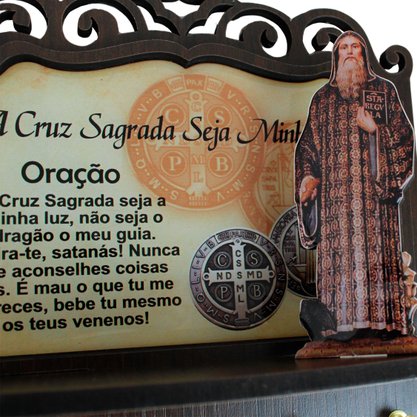 Porta Chaves São Bento 3D Madeira Resinada - 18cm
