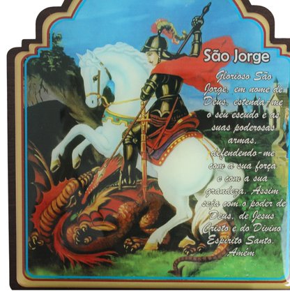 Porta Chaves São Jorge Modelo Provençal MDF Resinado - 21 cm