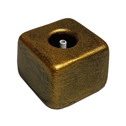 Porta Incenso de Mármore Quadrangular Pintura em Bronze - 3 cm x 2 cm