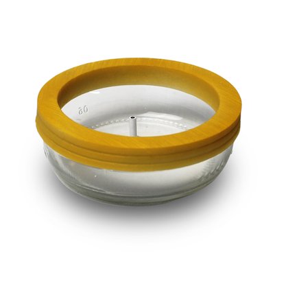 Porta Incenso Vidro Mármore 3 cm x 9 cm Amarelo