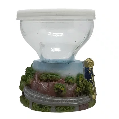 Porta Vela Base de Resina Nacional de Nossa Senhora Aparecida Vidro - 11 cm