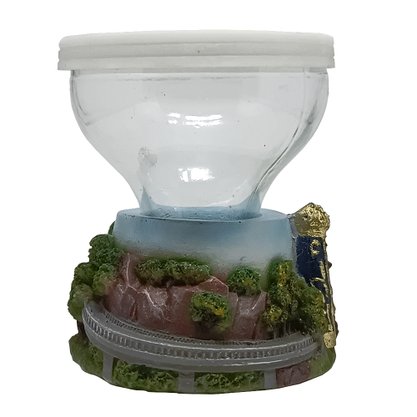 Porta Vela Base de Resina Nacional de Nossa Senhora Aparecida Vidro - 11 cm