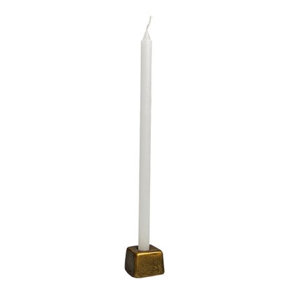 Porta Vela de Mármore Quadrangular Pintura em Bronze - 3 cm x 2 cm