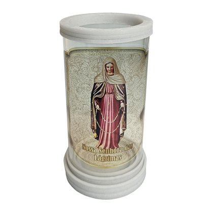 Porta Vela Vidro e Mármore Nossa Senhora das Lágrimas