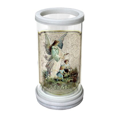 Porta Vela Vidro e Mármore Anjo da Guarda