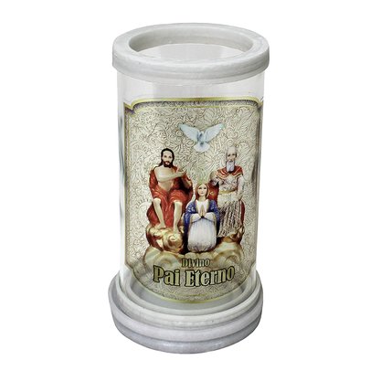 Porta Vela Vidro e Mármore Divino Pai Eterno 