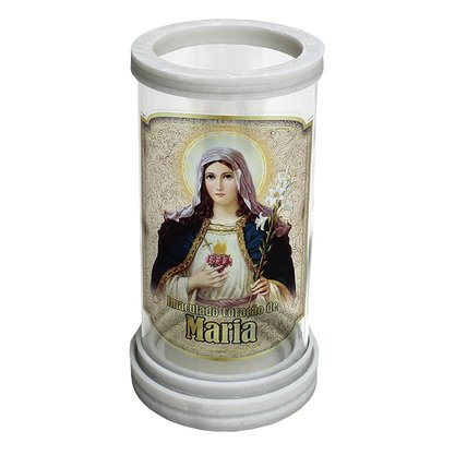 Porta Vela Vidro e Mármore Imaculado Coração de Maria 